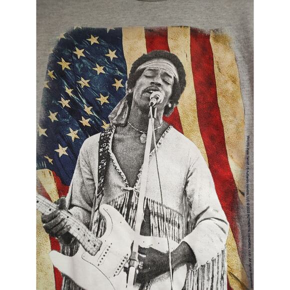 Jimmy Hendrix Authentic Men's Gray T-Shirt Cotton Nice Crew Neck - Medium - Picture 3 of 7